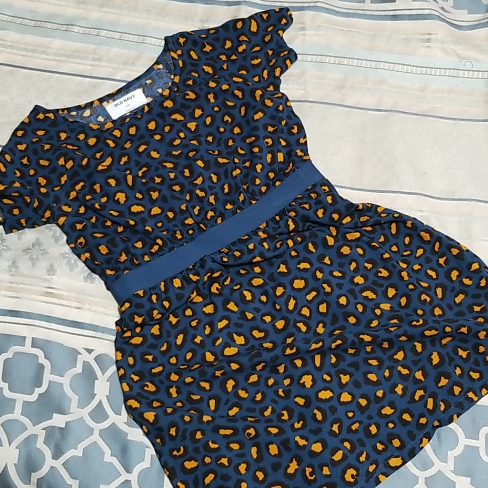 Leopard print girls dress